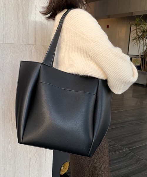 ReRe(リリ)の「レザー調トートバッグ レディース(トートバッグ・レディース・ダークブラウン/ブラウン/ダークベージュ/ブラック・FREE)」の16枚目の写真