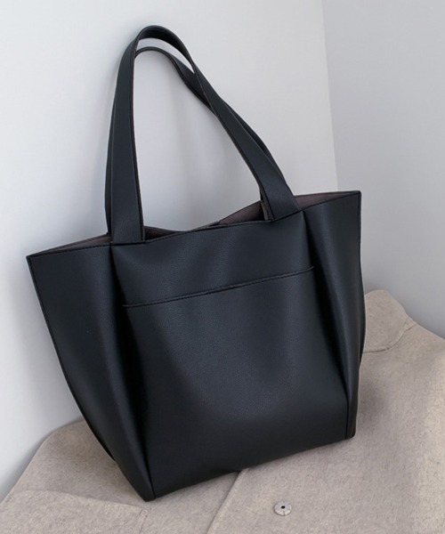 ReRe(リリ)の「レザー調トートバッグ レディース(トートバッグ・レディース・ダークブラウン/ブラウン/ダークベージュ/ブラック・FREE)」の18枚目の写真