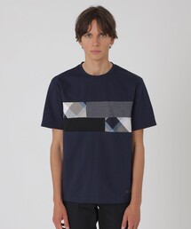 パネルパッチワークプラチナポンチTシャツ