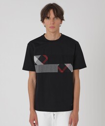 パネルパッチワークプラチナポンチTシャツ