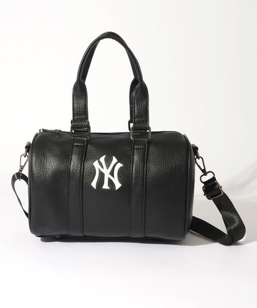 MLB(メジャーリーグベースボール)の「【MLB/メジャーリーグベースボール】ワンポイント シボ生地 ミニボストンバッグ ショルダーバッグ(ショルダーバッグ・レディース・ブラック系2/グレー系/ブラック系1・FREE)」の4枚目の写真