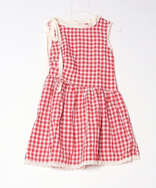 gossip！ロサンゼルス（ゴシップロサンゼルス）の「【サイズあり】チェック肩リボンレース裾ノースリーブミニワンピース（ワンピース・レディース・チェック・M/L/S）」の11枚目の写真