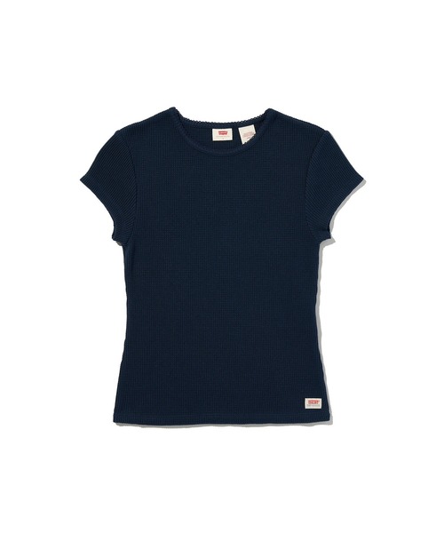 Levi's(リーバイス)の「Levi's/リーバイス DRY GOODS ワッフルTシャツ(Tシャツ/カットソー・レディース・ネイビー・XS/S/M)」の4枚目の写真