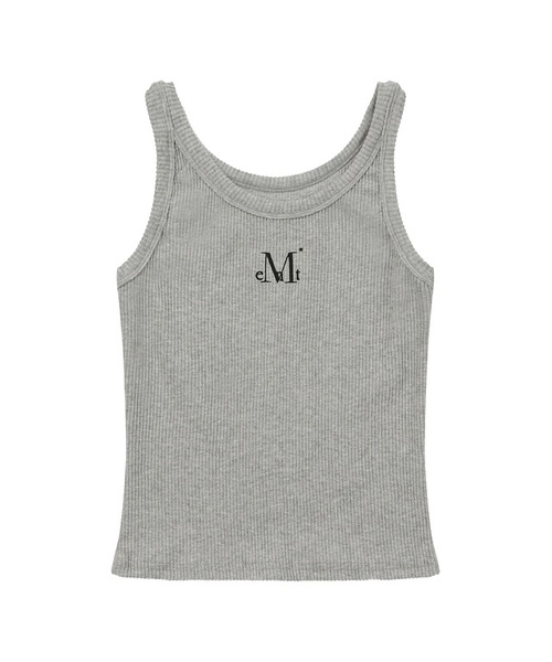 MUCENT(ムセント)の「バックディテールシグネチャースリーブレスゴルジタンクトップ(6カラー)(Tシャツ/カットソー・レディース・ホワイト/ブラック/ベージュ/ネイビー/グレー/レッド・FREE)」の4枚目の写真