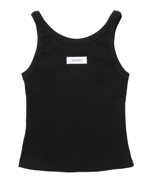 MUCENT(ムセント)の「バックディテールシグネチャースリーブレスゴルジタンクトップ(6カラー)(Tシャツ/カットソー・レディース・ホワイト/ブラック/ベージュ/ネイビー/グレー/レッド・FREE)」の8枚目の写真