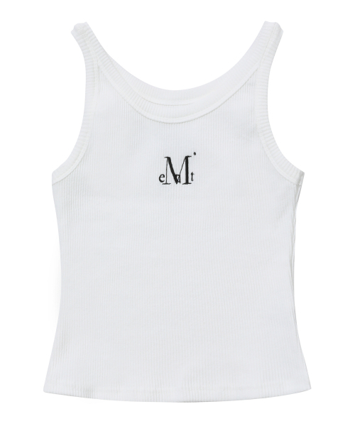 MUCENT(ムセント)の「バックディテールシグネチャースリーブレスゴルジタンクトップ(6カラー)(Tシャツ/カットソー・レディース・ホワイト/ブラック/ベージュ/ネイビー/グレー/レッド・FREE)」の9枚目の写真