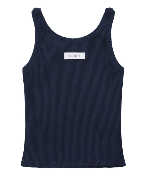 MUCENT(ムセント)の「バックディテールシグネチャースリーブレスゴルジタンクトップ(6カラー)(Tシャツ/カットソー・レディース・ホワイト/ブラック/ベージュ/ネイビー/グレー/レッド・FREE)」の16枚目の写真