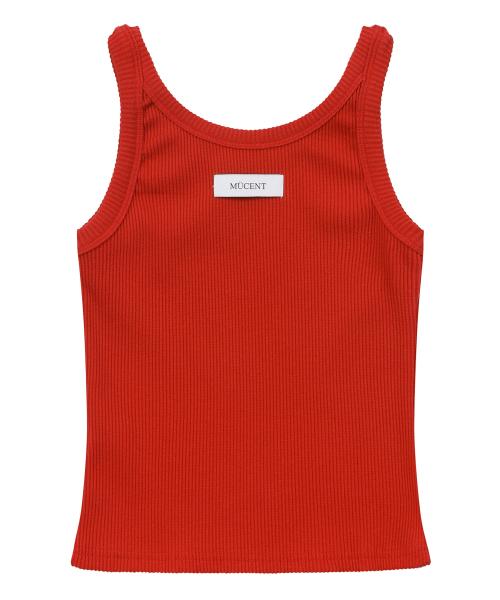 MUCENT(ムセント)の「バックディテールシグネチャースリーブレスゴルジタンクトップ(6カラー)(Tシャツ/カットソー・レディース・ホワイト/ブラック/ベージュ/ネイビー/グレー/レッド・FREE)」の20枚目の写真
