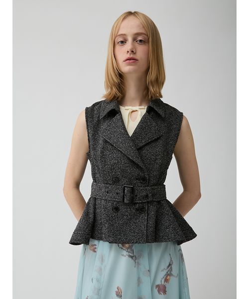 LILY BROWN(リリーブラウン)の「ランダムヘムペプラムジレ(その他アウター・レディース・イエロー/ベージュ/マルチ・F)」の11枚目の写真