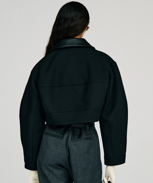 PRANK PROJECT（プランクプロジェクト）の「【2026Autumn Pre-Order】デタッチャブルノーカラーボンディングブルゾン / Detachable No-Collar Bonding Blouson（ブルゾン・レディース・ベージュ/ブラック・FREE）」の9枚目の写真