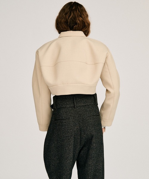 PRANK PROJECT（プランクプロジェクト）の「【2026Autumn Pre-Order】デタッチャブルノーカラーボンディングブルゾン / Detachable No-Collar Bonding Blouson（ブルゾン・レディース・ベージュ/ブラック・FREE）」の19枚目の写真