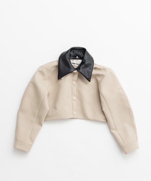 PRANK PROJECT（プランクプロジェクト）の「【2026Autumn Pre-Order】デタッチャブルノーカラーボンディングブルゾン / Detachable No-Collar Bonding Blouson（ブルゾン・レディース・ベージュ/ブラック・FREE）」の21枚目の写真