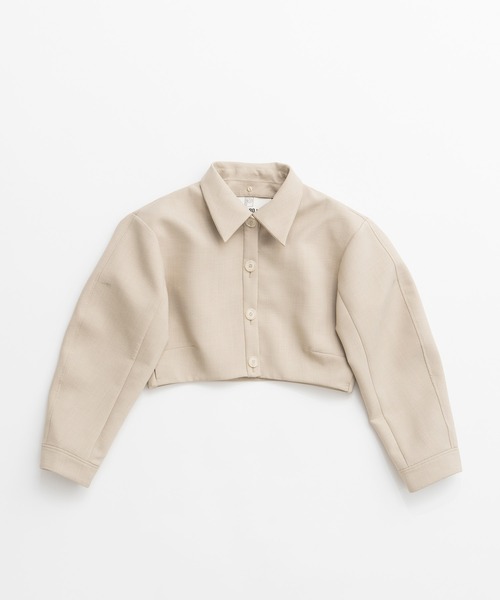 PRANK PROJECT（プランクプロジェクト）の「【2026Autumn Pre-Order】デタッチャブルノーカラーボンディングブルゾン / Detachable No-Collar Bonding Blouson（ブルゾン・レディース・ベージュ/ブラック・FREE）」の22枚目の写真