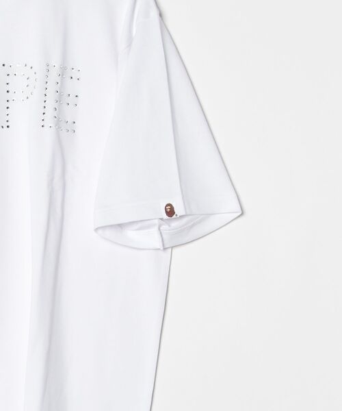 A BATHING APE(アベイシングエイプ)の「BAPE RHINESTONE LOGO RELAXED FIT TEE(Tシャツ/カットソー・メンズ・ホワイト/ブラック・LARGE/MEDIUM/SMALL/XX-LARGE/X-LARGE)」の3枚目の写真
