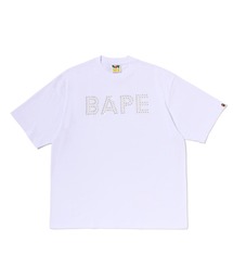 BAPE RHINESTONE LOGO RELAXED FIT TEE