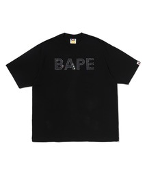 BAPE RHINESTONE LOGO RELAXED FIT TEE