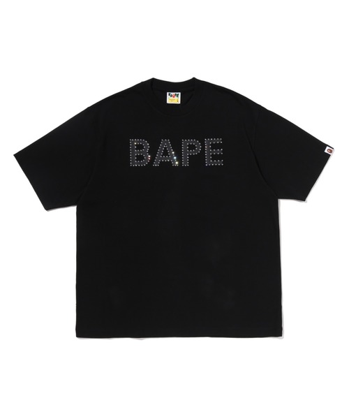 A BATHING APE(アベイシングエイプ)の「BAPE RHINESTONE LOGO RELAXED FIT TEE(Tシャツ/カットソー・メンズ・ホワイト/ブラック・LARGE/MEDIUM/SMALL/XX-LARGE/X-LARGE)」の2枚目の写真