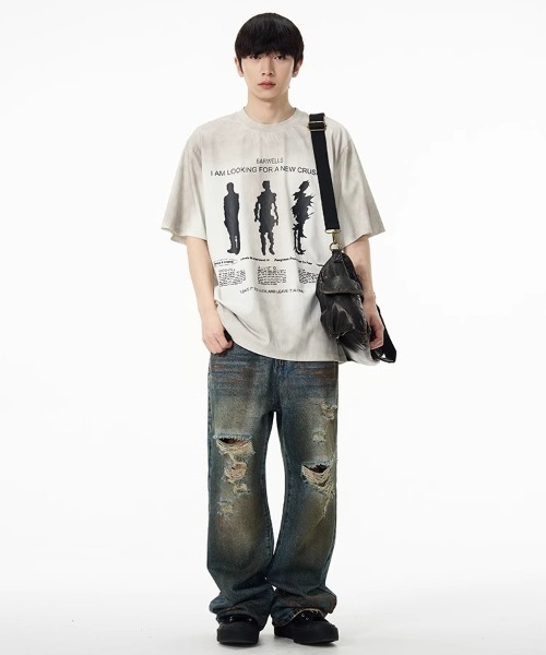 REBALANCE（リバランス）の「レトロダメージデニム（デニムパンツ・レディース・A・LARGE/X-LARGE/MEDIUM）」の13枚目の写真