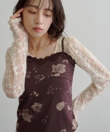 Kastane | 【WEB先行】フラワーランジェリーキャミ(キャミソール)