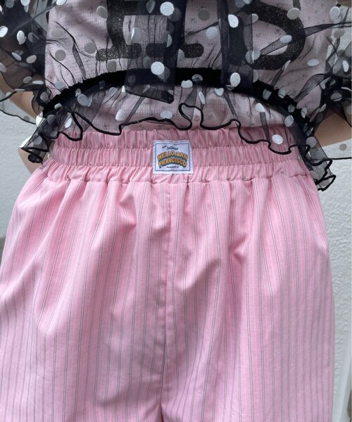 HELLO.SANFRANCISCO（ハローサンフランシスコ）の「【HELLO.SANFRANCISCO】レース付ストライプショートパンツ（その他パンツ・レディース・ブルー/ピンク・ONE SIZE）」の20枚目の写真