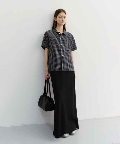 DUNST(ダンスト)の「UNISEX CHECKED PAJAMA SHIRT_UDSH6B133_BLACK CHECK(シャツ/ブラウス・レディース・ブラック・LARGE/MEDIUM/SMALL/X-SMALL/X-LARGE)」の1枚目の写真