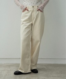 tuck button accent color pants / タックボタンアクセントカラーパンツ