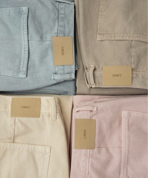 lawgy(ラウジー)の「tuck button accent color pants / タックボタンアクセントカラーパンツ(デニムパンツ・レディース・アイボリー/ピンク/ライトブルー・FREE)」の21枚目の写真