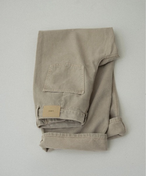 lawgy(ラウジー)の「tuck button accent color pants / タックボタンアクセントカラーパンツ(デニムパンツ・レディース・アイボリー/ピンク/ライトブルー・FREE)」の15枚目の写真