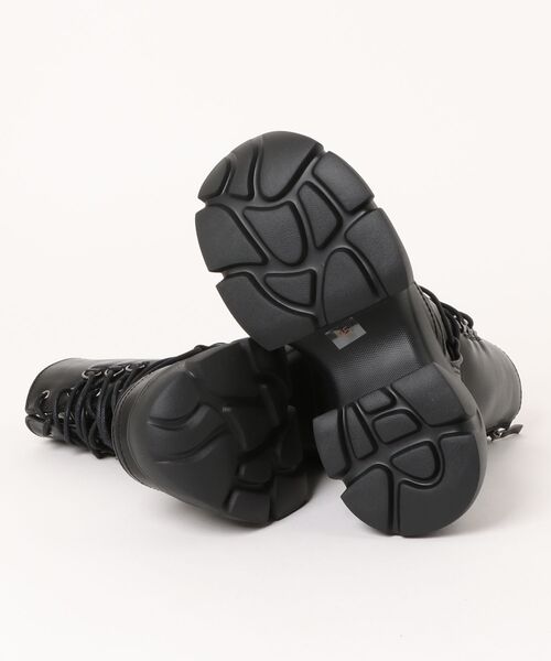 YOSUKE（ヨースケ）の「【YOSUKE】厚底バックジップ付きレースアップショートブーツ 6310030（ブーツ・レディース・ブラック×パープル/ワイン/ブラック・35/36/37/38/39/40）」の5枚目の写真