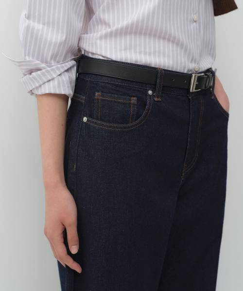MUSINSA STANDARD WOMAN（ムシンサスタンダードウーマン）の「ウィメンズエッセンシャルカーブデニムパンツ[ディープインディゴ]（デニムパンツ・レディース・その他・30/24/25/26/27/28/29）」の7枚目の写真