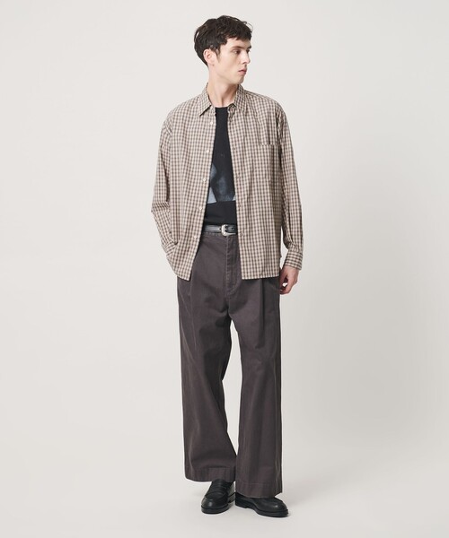 BEAUTY&YOUTH UNITED ARROWS(ビューティーアンドユースユナイテッドアローズ)の「ピーチスキン チェック レギュラー シャツ FORM型(シャツ/ブラウス・メンズ・イエロー/コバルトブルー・XL/S/L/M)」の6枚目の写真