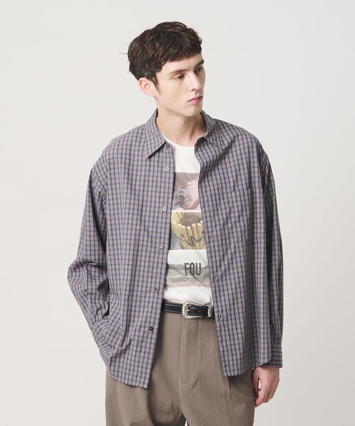 BEAUTY&YOUTH UNITED ARROWS(ビューティーアンドユースユナイテッドアローズ)の「ピーチスキン チェック レギュラー シャツ FORM型(シャツ/ブラウス・メンズ・イエロー/コバルトブルー・XL/S/L/M)」の8枚目の写真