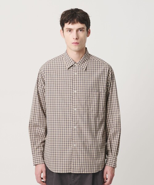 BEAUTY&YOUTH UNITED ARROWS(ビューティーアンドユースユナイテッドアローズ)の「ピーチスキン チェック レギュラー シャツ FORM型(シャツ/ブラウス・メンズ・イエロー/コバルトブルー・XL/S/L/M)」の10枚目の写真