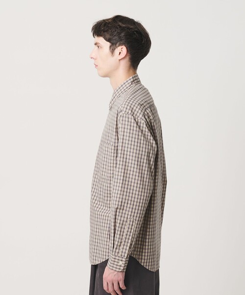 BEAUTY&YOUTH UNITED ARROWS(ビューティーアンドユースユナイテッドアローズ)の「ピーチスキン チェック レギュラー シャツ FORM型(シャツ/ブラウス・メンズ・イエロー/コバルトブルー・XL/S/L/M)」の11枚目の写真
