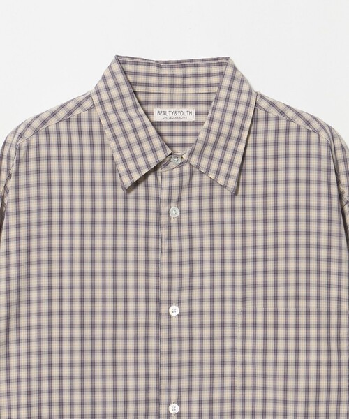 BEAUTY&YOUTH UNITED ARROWS(ビューティーアンドユースユナイテッドアローズ)の「ピーチスキン チェック レギュラー シャツ FORM型(シャツ/ブラウス・メンズ・イエロー/コバルトブルー・XL/S/L/M)」の15枚目の写真