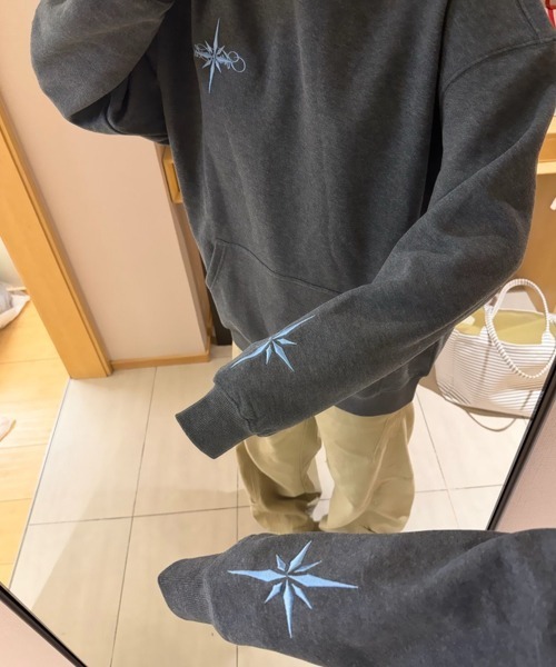 Ressaca(レサーカ)の「オーバーサイズ刺繍スウェットパーカー(パーカー・メンズ・ブラック/ホワイト/パープル/チャコール・L/M)」の22枚目の写真