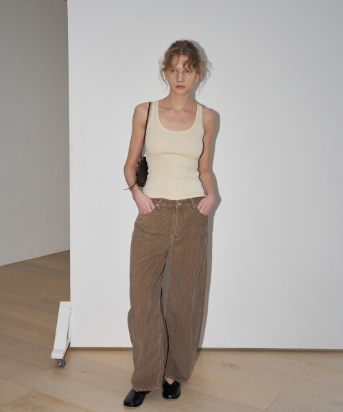 108POUND(108パウンド)の「Washed Cord Jean_Brown(デニムパンツ・レディース・その他・LARGE/MEDIUM/SMALL)」の2枚目の写真