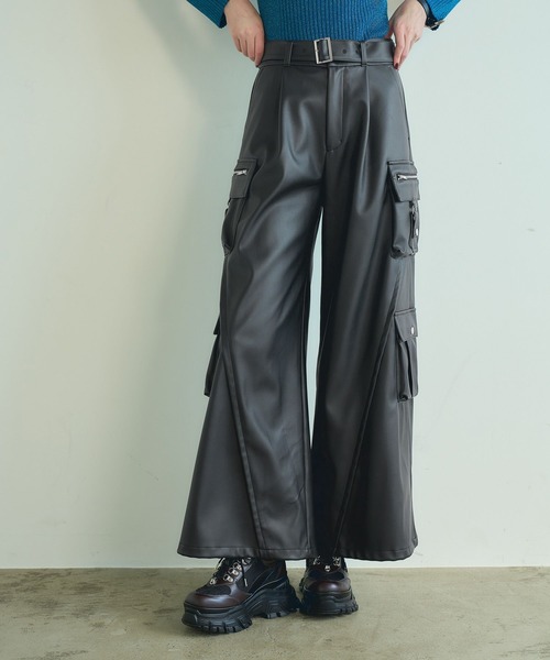 HARE(ハレ)の「2WAYフォルムラインアソートカーゴパンツ(HARE)(カーゴパンツ・レディース・ブラック系その他/ブラウン/ブラック/グリーン・FREE)」の2枚目の写真