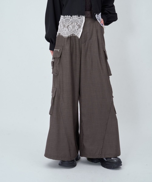 HARE(ハレ)の「2WAYフォルムラインアソートカーゴパンツ(HARE)(カーゴパンツ・レディース・ブラック系その他/ブラウン/ブラック/グリーン・FREE)」の3枚目の写真
