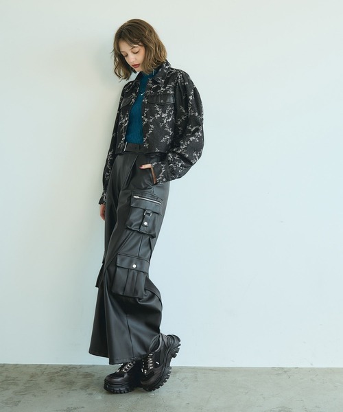 HARE(ハレ)の「2WAYフォルムラインアソートカーゴパンツ(HARE)(カーゴパンツ・レディース・ブラック系その他/ブラウン/ブラック/グリーン・FREE)」の6枚目の写真