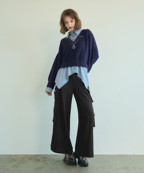 HARE(ハレ)の「2WAYフォルムラインアソートカーゴパンツ(HARE)(カーゴパンツ・レディース・ブラック系その他/ブラウン/ブラック/グリーン・FREE)」の8枚目の写真