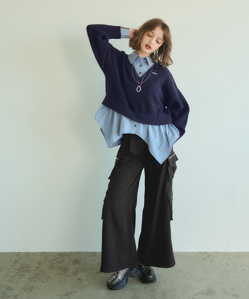 HARE(ハレ)の「2WAYフォルムラインアソートカーゴパンツ(HARE)(カーゴパンツ・レディース・ブラック系その他/ブラウン/ブラック/グリーン・FREE)」の10枚目の写真