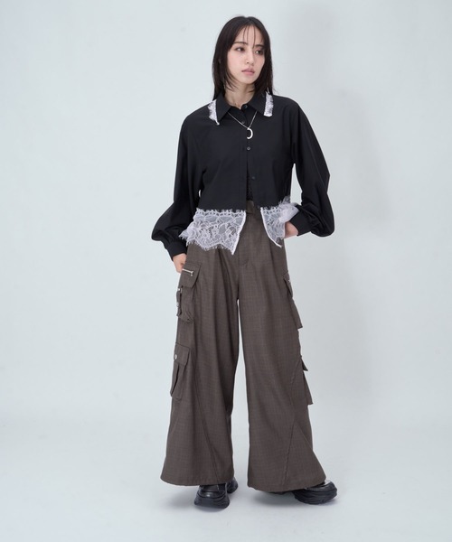 HARE(ハレ)の「2WAYフォルムラインアソートカーゴパンツ(HARE)(カーゴパンツ・レディース・ブラック系その他/ブラウン/ブラック/グリーン・FREE)」の11枚目の写真