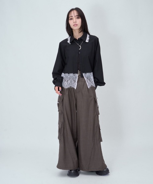 HARE(ハレ)の「2WAYフォルムラインアソートカーゴパンツ(HARE)(カーゴパンツ・レディース・ブラック系その他/ブラウン/ブラック/グリーン・FREE)」の12枚目の写真