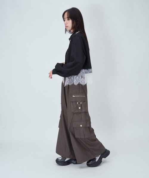 HARE(ハレ)の「2WAYフォルムラインアソートカーゴパンツ(HARE)(カーゴパンツ・レディース・ブラック系その他/ブラウン/ブラック/グリーン・FREE)」の13枚目の写真