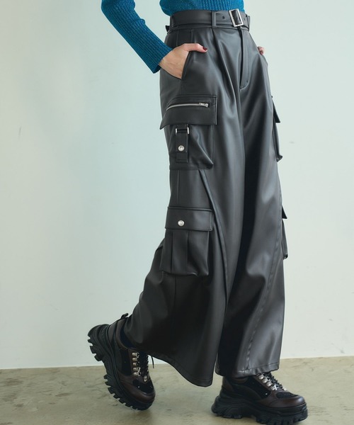 HARE(ハレ)の「2WAYフォルムラインアソートカーゴパンツ(HARE)(カーゴパンツ・レディース・ブラック系その他/ブラウン/ブラック/グリーン・FREE)」の19枚目の写真