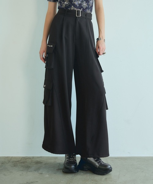 HARE(ハレ)の「2WAYフォルムラインアソートカーゴパンツ(HARE)(カーゴパンツ・レディース・ブラック系その他/ブラウン/ブラック/グリーン・FREE)」の20枚目の写真