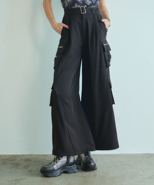 HARE(ハレ)の「2WAYフォルムラインアソートカーゴパンツ(HARE)(カーゴパンツ・レディース・ブラック系その他/ブラウン/ブラック/グリーン・FREE)」の21枚目の写真