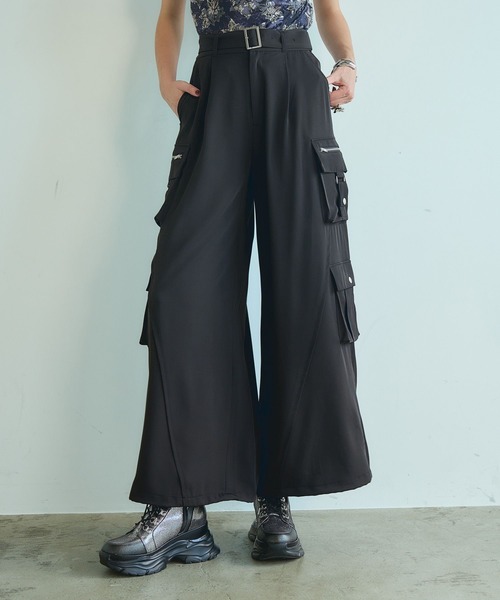 HARE(ハレ)の「2WAYフォルムラインアソートカーゴパンツ(HARE)(カーゴパンツ・レディース・ブラック系その他/ブラウン/ブラック/グリーン・FREE)」の22枚目の写真