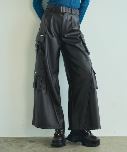 HARE(ハレ)の「2WAYフォルムラインアソートカーゴパンツ(HARE)(カーゴパンツ・レディース・ブラック系その他/ブラウン/ブラック/グリーン・FREE)」の17枚目の写真